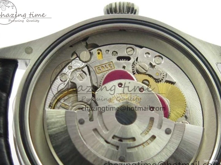 Date BP Markers Leather Real Strap Black Black on Edition Maker 50519 Sticks Dial SS Best SA3165 Cellini 0320